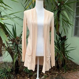 Camel Tan Long open Cardigan